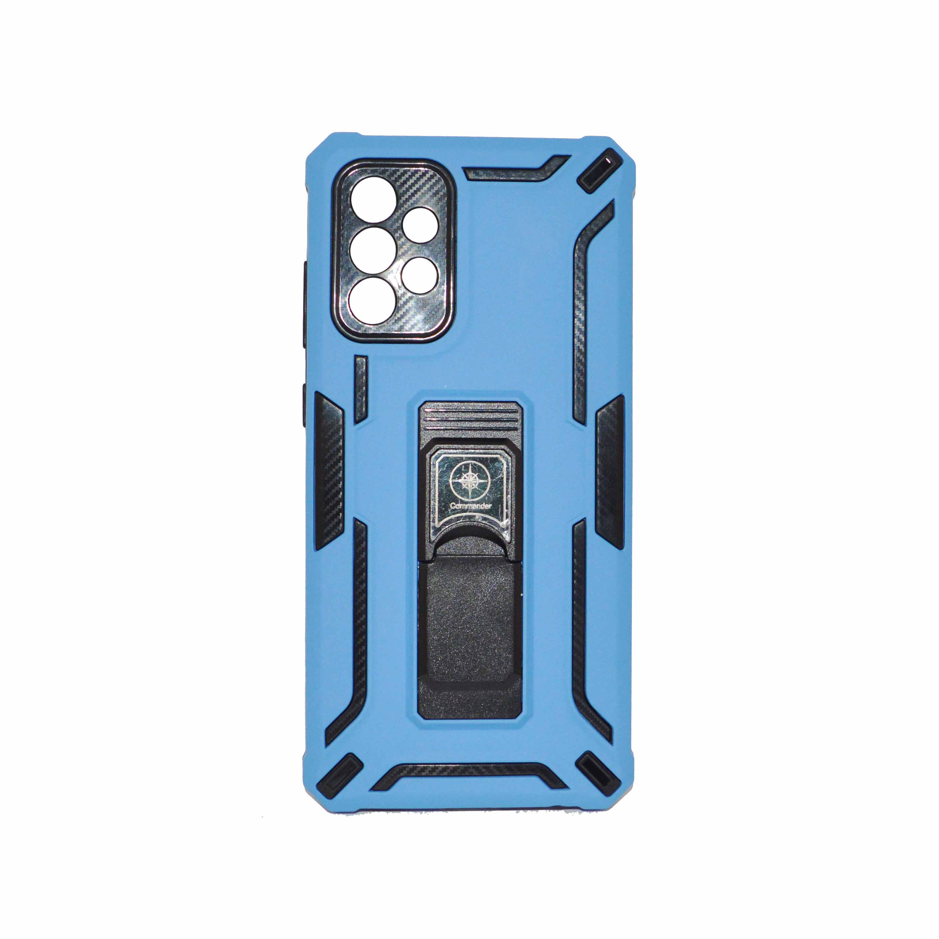 SAMSUNG A72 Blue Armor Cover Military Grade Protection Built-in Kickstand Car Holder Mobile Phone Case